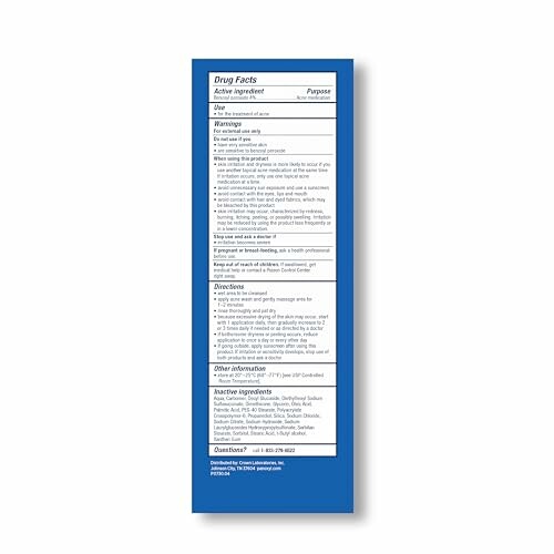 Drug facts label with active ingredients and warnings