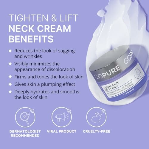 Neck cream benefits include reducing wrinkles and firming skin.